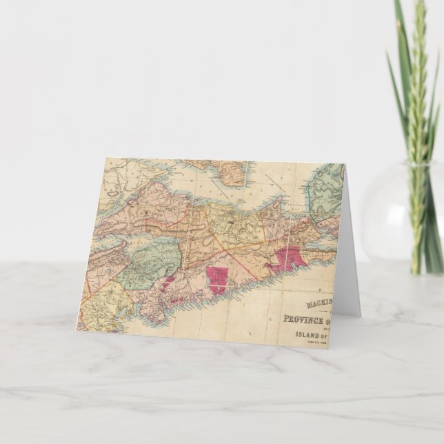 Mackinlay's map of the Province of Nova Scotia 3 Card (Front)