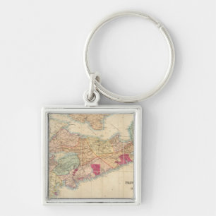 Mackinlay's map of the Province of Nova Scotia 3 Keychain