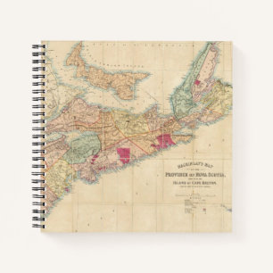 Mackinlay's map of the Province of Nova Scotia 3 Notebook