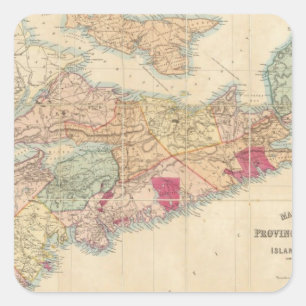 Mackinlay's map of the Province of Nova Scotia 3 Square Sticker