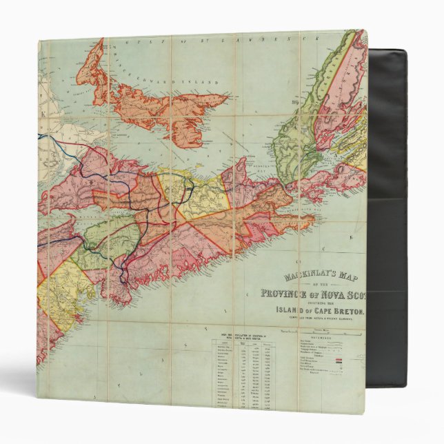 Mackinlay's map of the Province of Nova Scotia 4 Binder (Front/Inside)