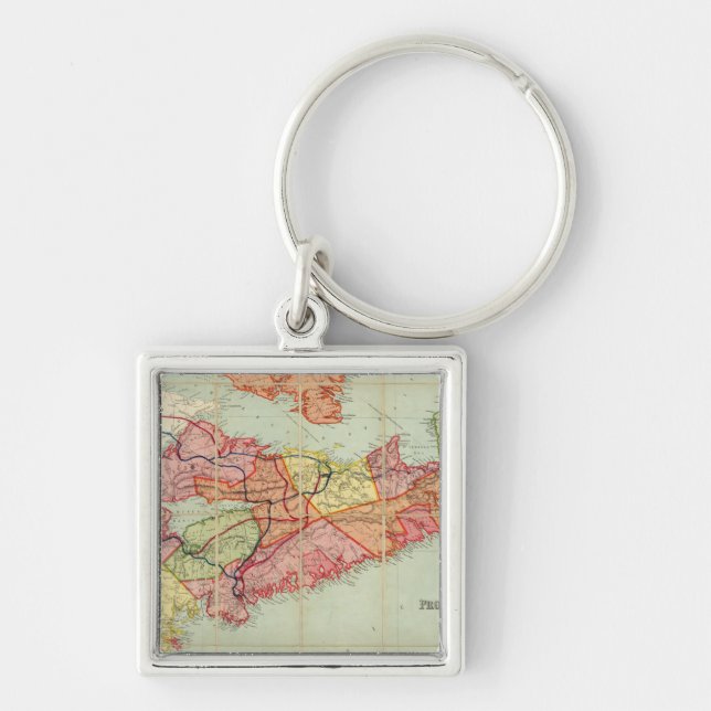 Mackinlay's map of the Province of Nova Scotia 4 Keychain (Front)