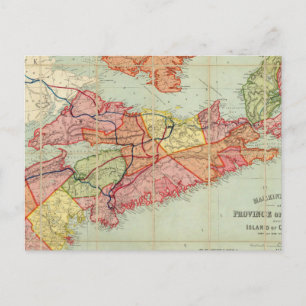 Mackinlay's map of the Province of Nova Scotia 4 Postcard