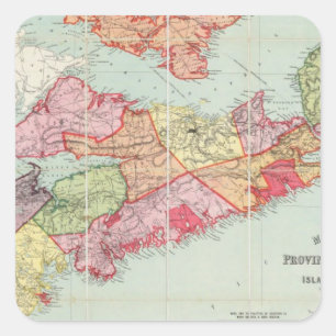 Mackinlay's map of the Province of Nova Scotia Square Sticker