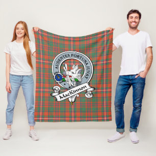 MacKinnon Ancient Clan Badge Tartan Plaid Fleece Blanket