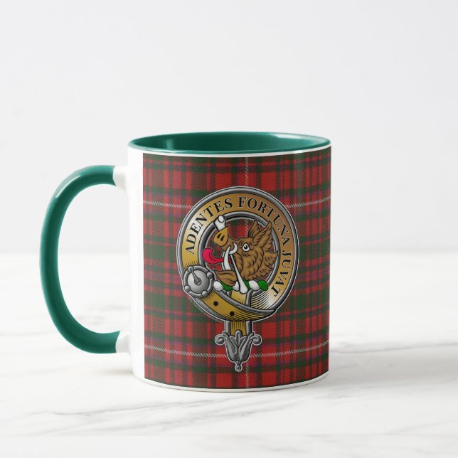 MacKinnon Tartan & Badge Mug (Left)