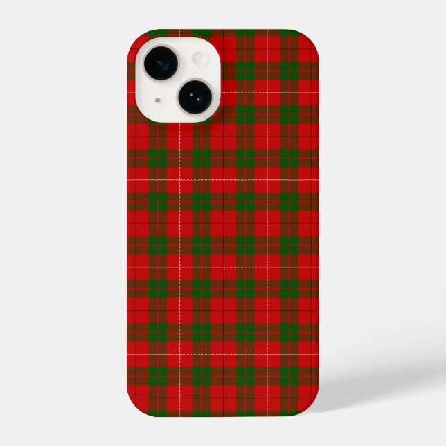 MacKinnon tartan red green plaid iPhone Case (Back)