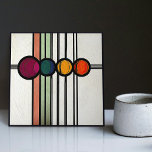 Mackintosh Art Deco Abstract Floral Wall Decor Cer Tile<br><div class="desc">This ceramic tile features bold geometric shapes and intricate floral patterns reminiscent of the iconic style of Mackintosh. He was a prominent Scottish architect, designer, and artist of the Art Nouveau movement. Clean lines, geometric shapes, and a strong sense of symmetry characterize his work. These elements are beautifully represented in...</div>