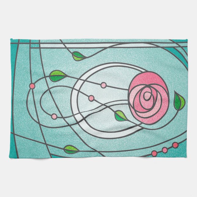 Mackintosh Rose Kitchen Towel (Horizontal)