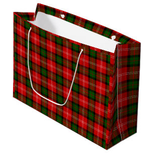 MacKintosh tartan red green plaid Large Gift Bag