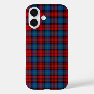 MacLachlan Clan Red and Royal Blue Tartan iPhone 16 Case