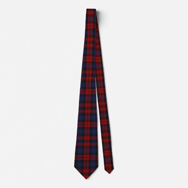 MacLachlan Cravate Tartan rouge et bleu (Devant)