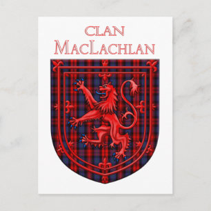 Maclachlan Tartan Scottish Plaid Lion Rampant Postcard
