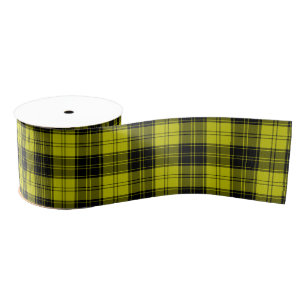 MacLachlan tartan yellow black plaid Grosgrain Ribbon