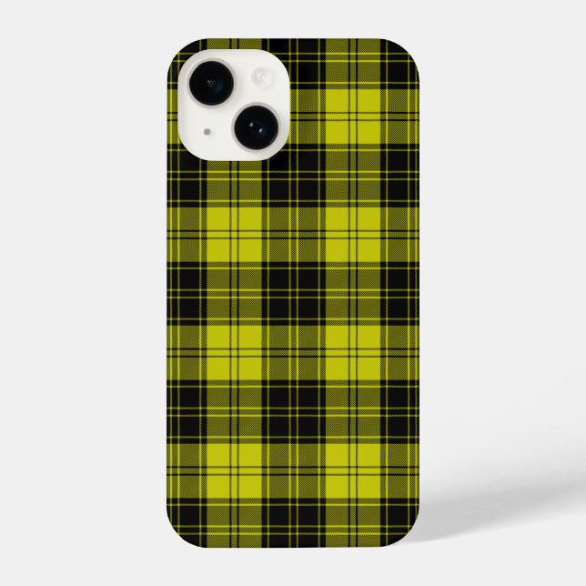 MacLachlan tartan yellow black plaid iPhone Case (Back)