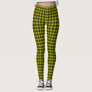 MacLachlan tartan yellow black plaid Leggings