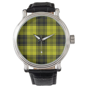 MacLachlan tartan yellow black plaid Watch