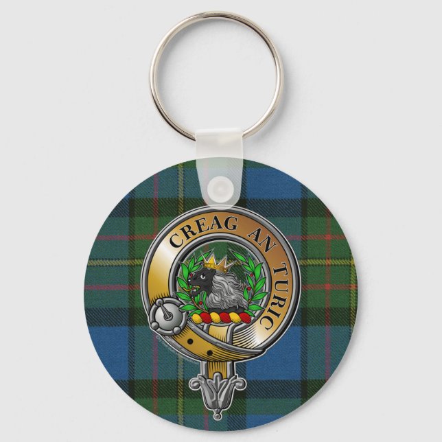 MacLaren Tartan & Badge Keychain (Front)