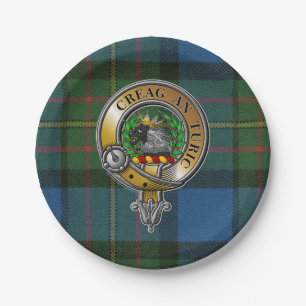 MacLaren Tartan & Badge Paper Plate