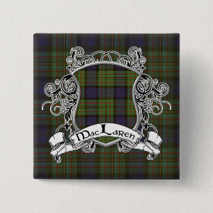 MacLaren Tartan Shield 2 Inch Square Button