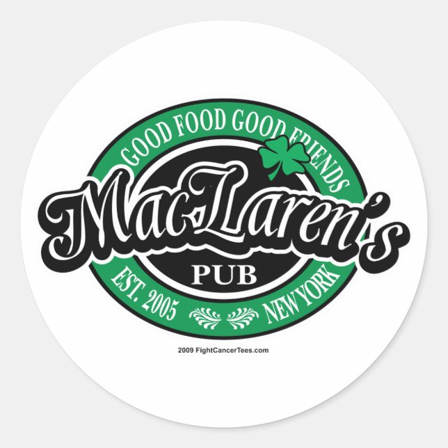 MacLaren's Pub Classic Round Sticker (Front)