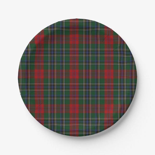 MacLean Clan Tartan Plaid Paper Plate (Front)