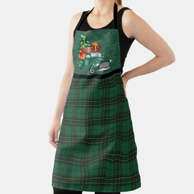 MacLean Hunting Ancient Original Tartan Christmas Apron (Insitu)