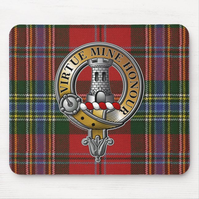MacLean Tartan & Badge Mouse Pad (Front)