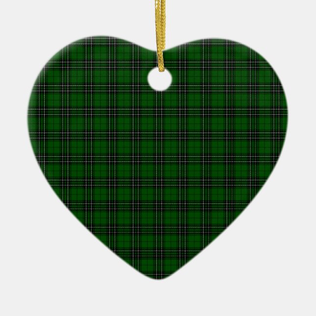 MacLean Tartan Ceramic Ornament (Front)