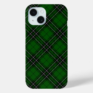MacLean Tartan Green and Black Plaid iPhone 15 Case