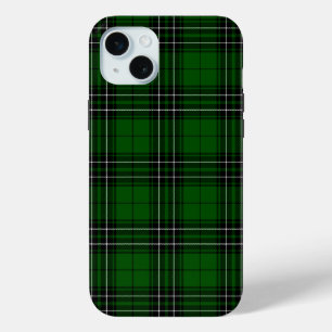 MacLean Tartan Green and Black Plaid iPhone 15 Mini Case