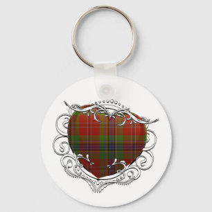 MacLean Tartan Heart Keychain