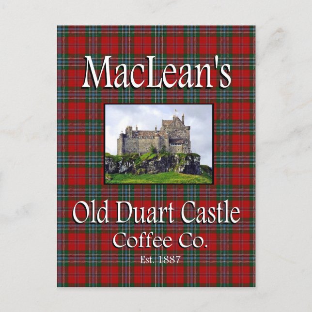 MacLean's Old Duart Castle Coffee Co. Carte postal (Devant)