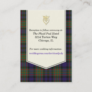 MacLellan Plaid Wedding Enclosure Card