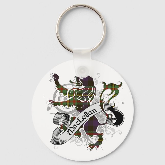 MacLellan Tartan Lion Keychain (Front)