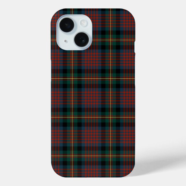 MacLennan Clan Navy Blue and Red Tartan Case-Mate iPhone Case (Back)