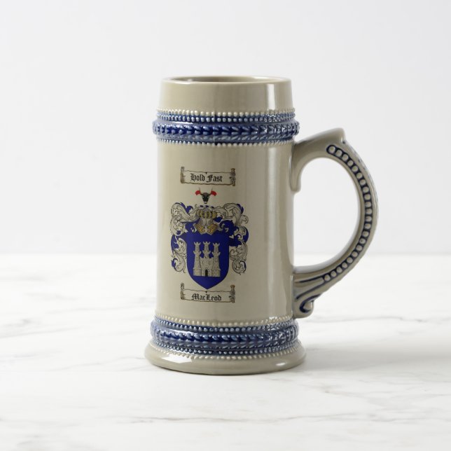 MacLeod Coat of Arms Stein / MacLeod Crest Stein (Right)