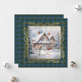 MacLeod Harris Ancient Scottish Tartan Christmas Holiday Card