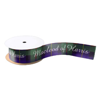 Macleod of Harris clan Plaid Scottish tartan Satin Ribbon
