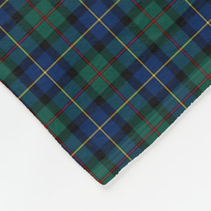 MacLeod of Skye Blue and Green Tartan Fleece Blanket