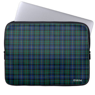 MacLeod of Skye Tartan Scottish Plaid Monogram Laptop Sleeve