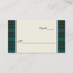 MacLeod Plaid wedding Reception Place Card