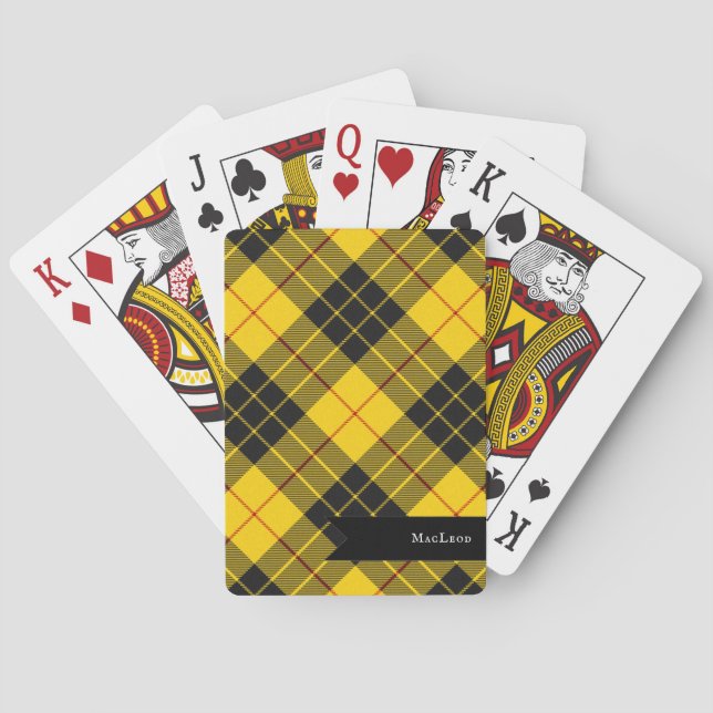 MacLeod Scottish Clan Tartan Plaid Pattern Playing Cards (Back)