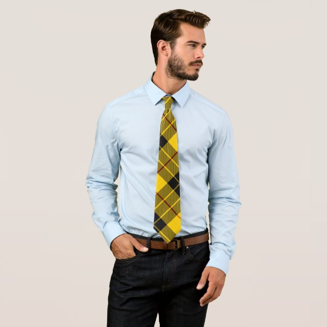 MacLeod Scottish Clan Tartan Plaid Pattern Tie (In Situ)