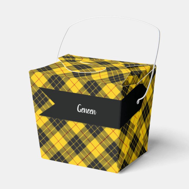 MacLeod Scottish Tartan Plaid Pattern Favor Box (Front Side)