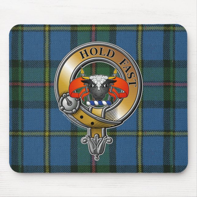 MacLeod Tartan & Badge Mouse Pad (Front)