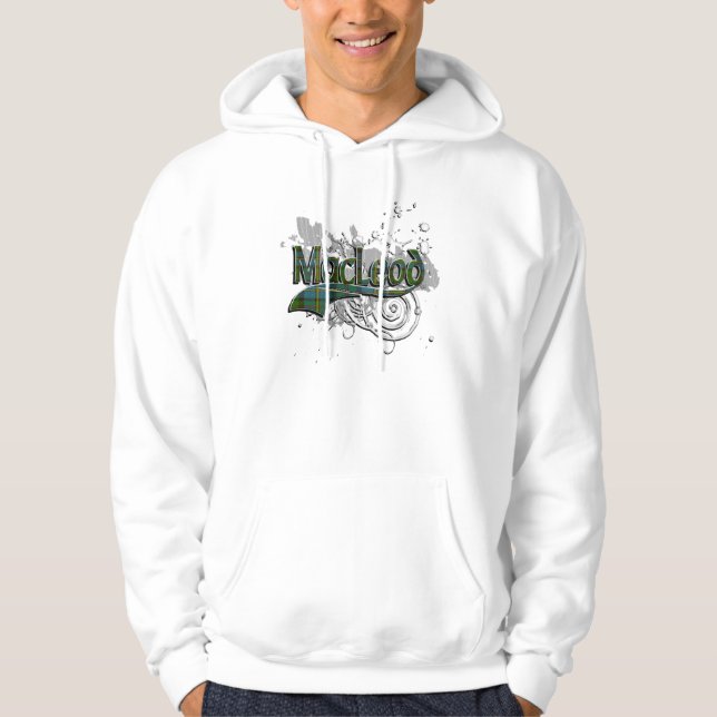MacLeod Tartan Grunge Hoodie (Front)