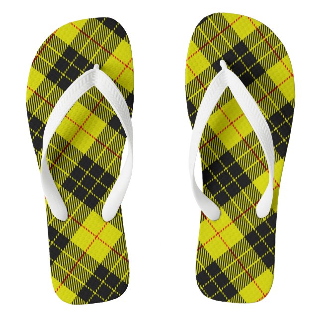MacLeod tartan pattern Flip Flops (Footbed)