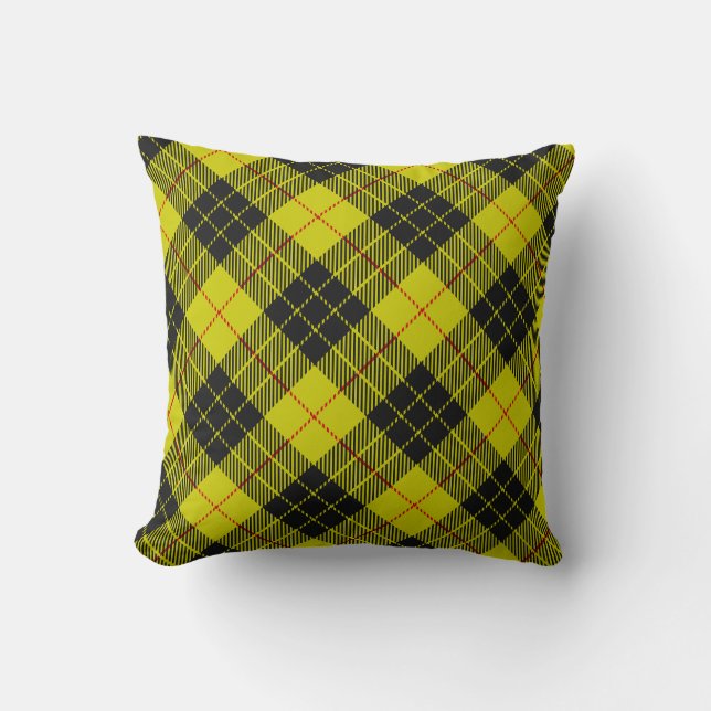 MacLeod tartan pattern Throw Pillow (Front)