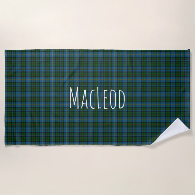 MacLeod Tartan Plaid Beach Towel (Front)